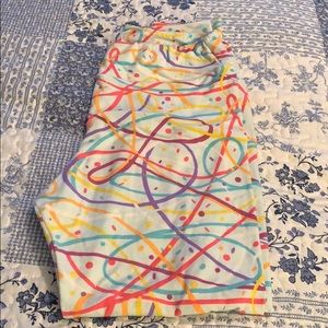 Lt Blue Confetti & Ribbon LulaRoe TC Leggings Nice